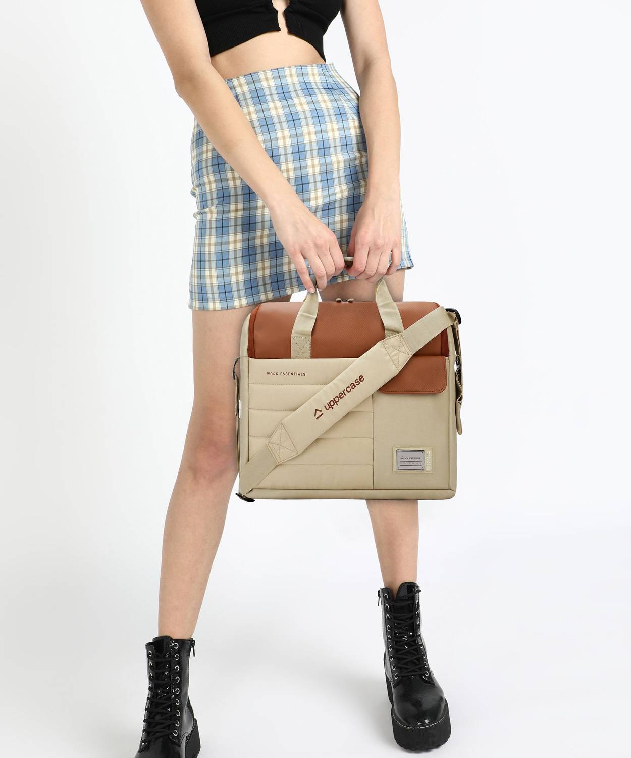 Uppercase Beige, Brown Messenger Bag - Image 2