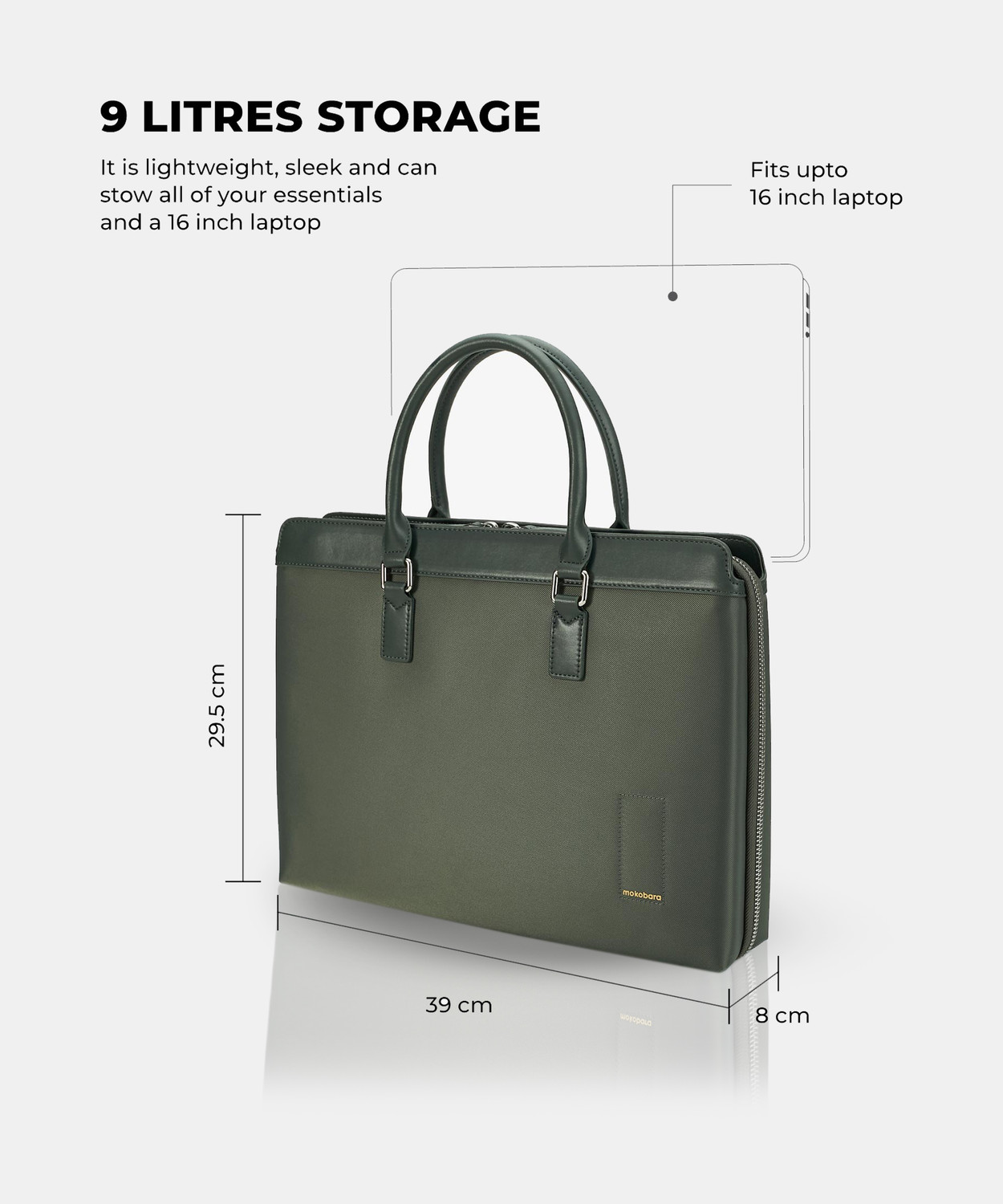 Image of Mokobara Men & Women Green Messenger Bag
