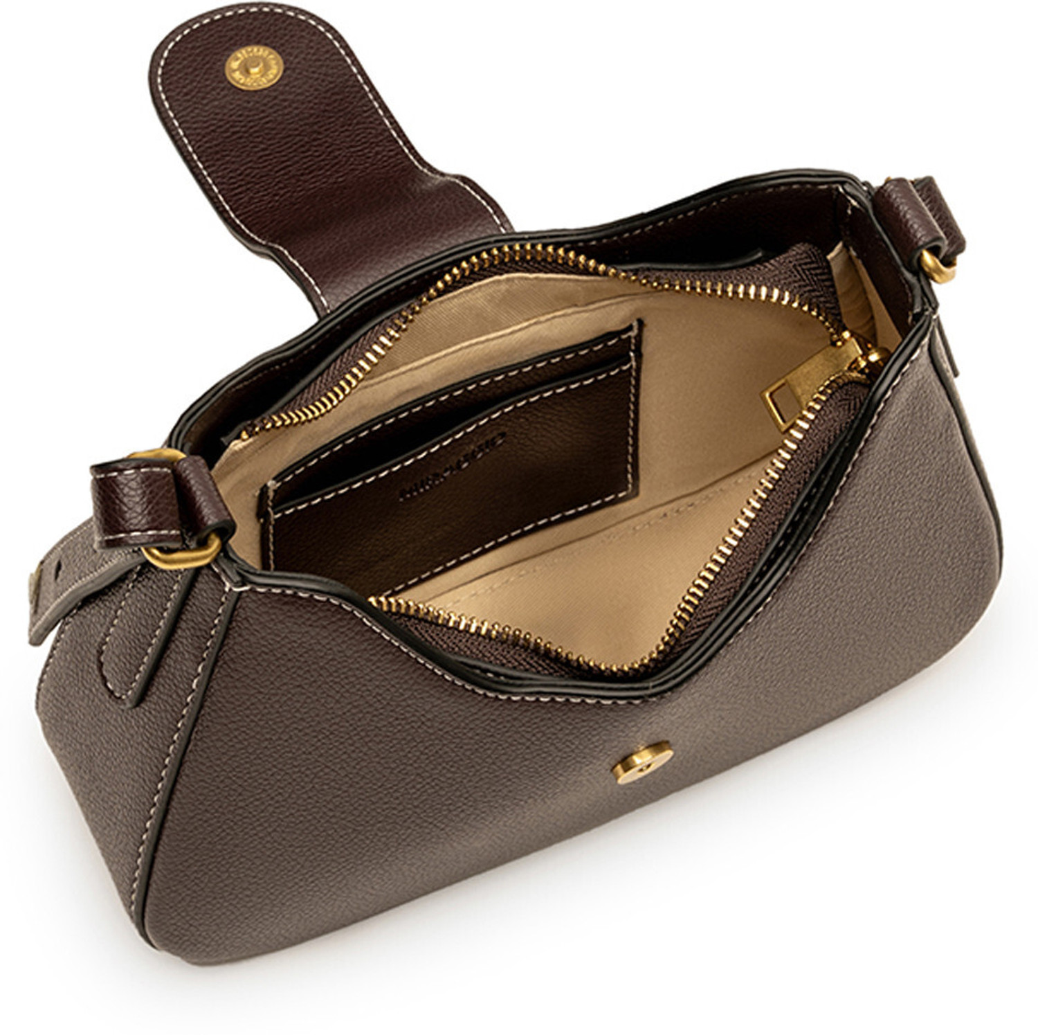 Image of Miraggio Women Brown Shoulder Bag