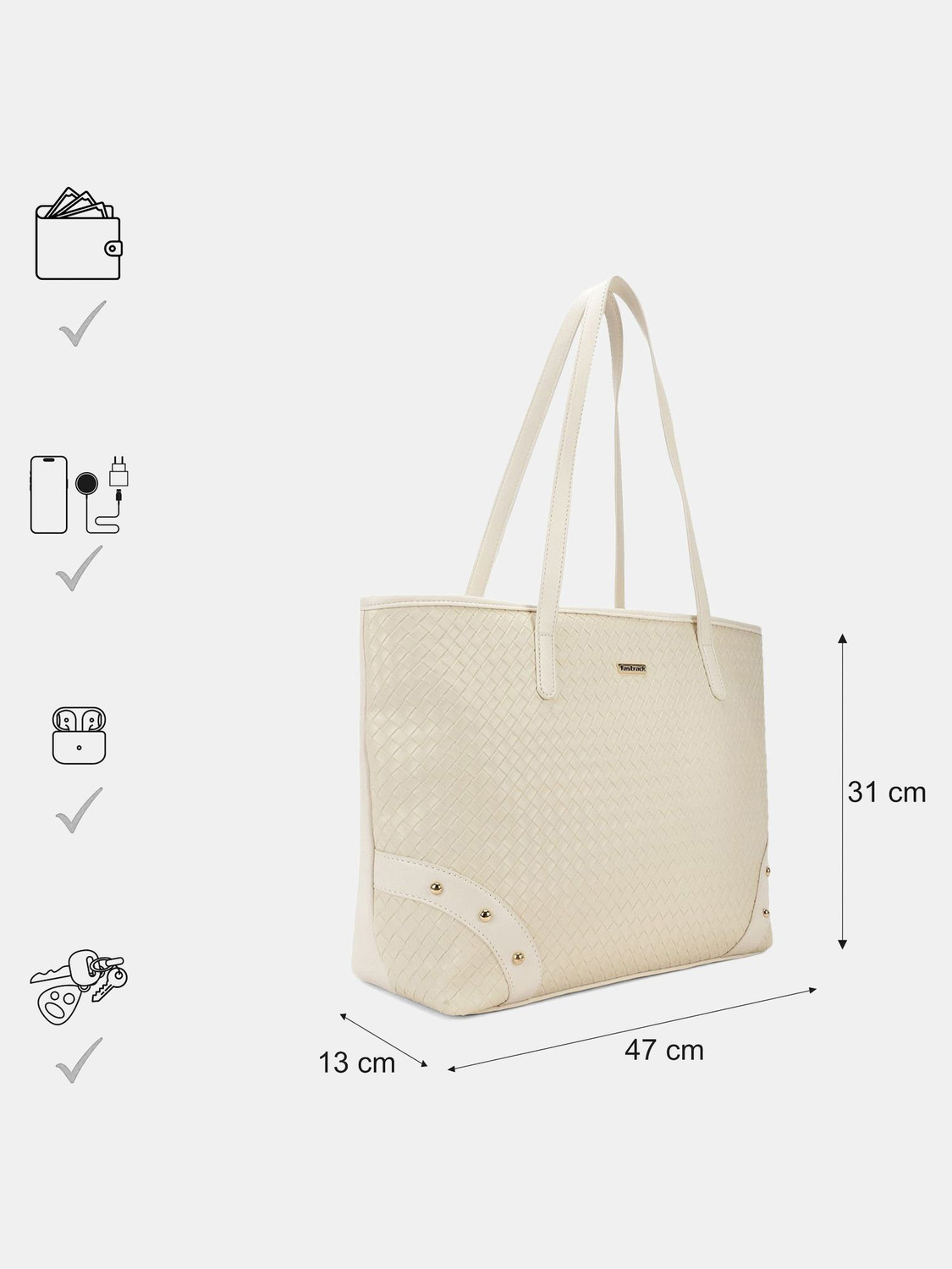 Image of Fastrack Women Beige Tote