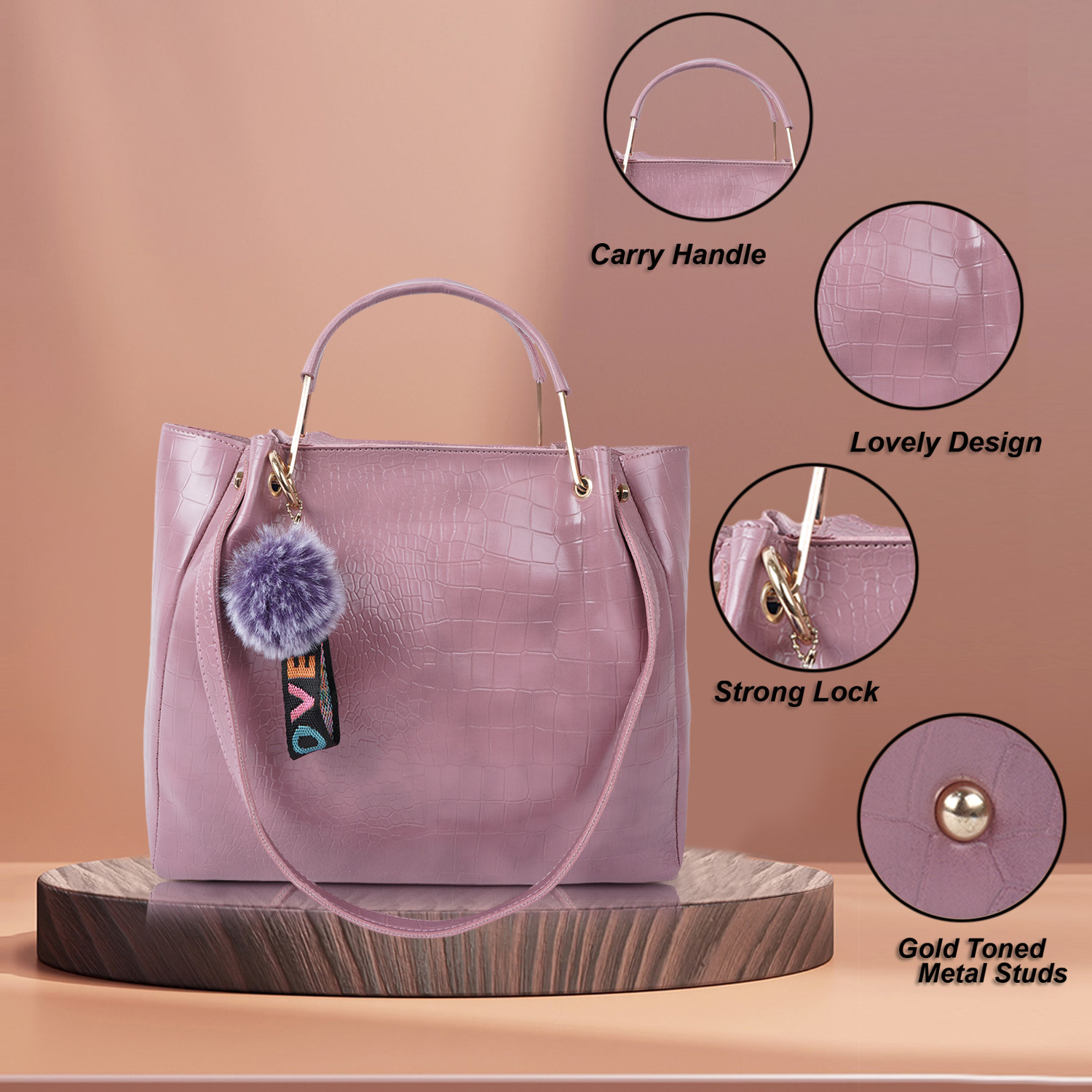 Image of Dressberry Women Pink Handbag