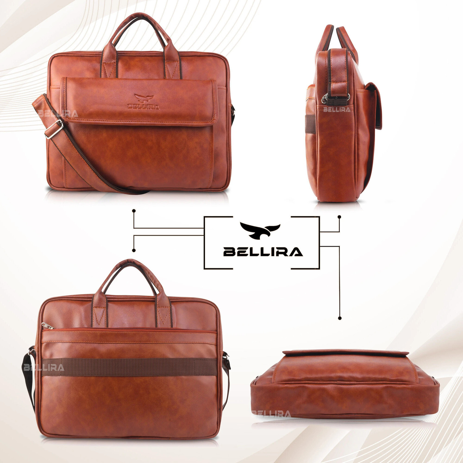 Image of bellira Men & Women Tan Messenger Bag