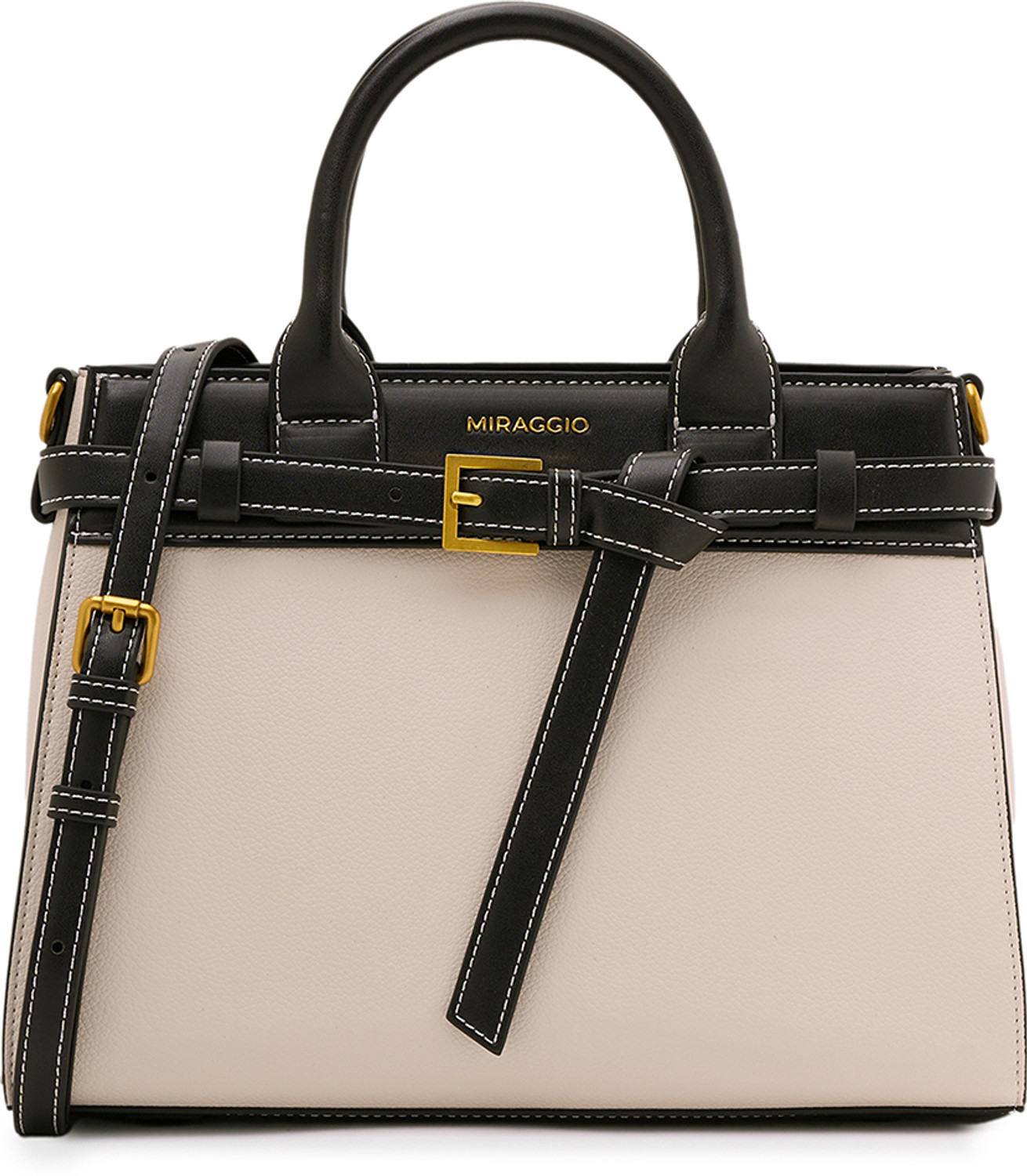 Image of Miraggio Women White Satchel