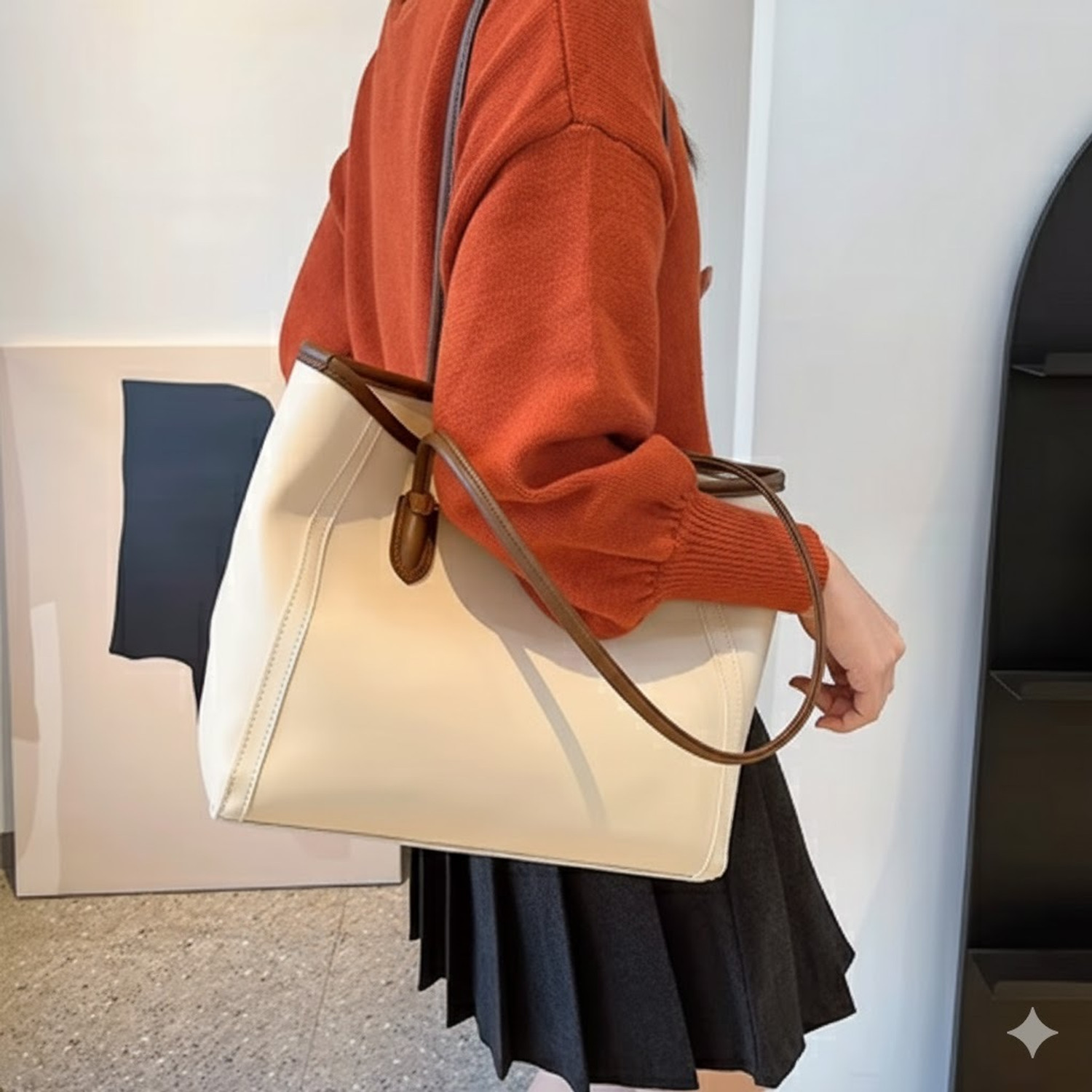 Image of Duniya Tan Tote HANDBAG AND SLING BAG FOR WOMEN AND GIRLS