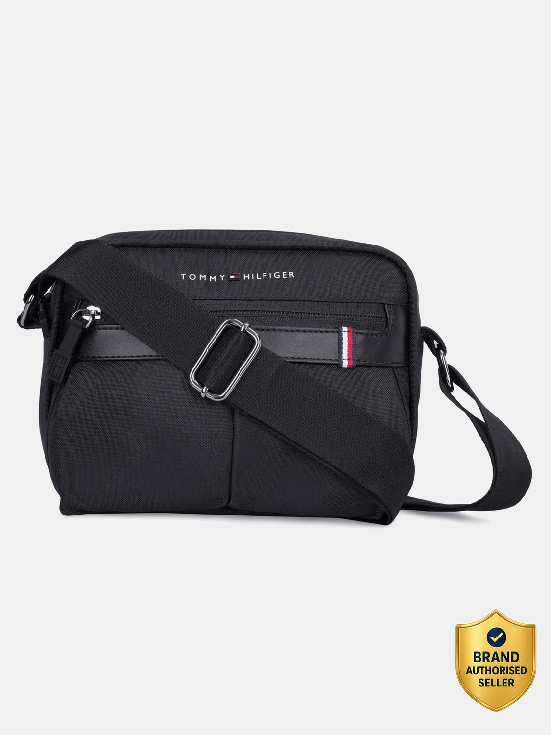 Image of TOMMY HILFIGER Men & Women Black Messenger Bag