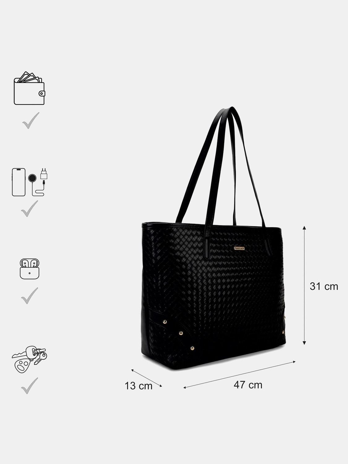 Image of Fastrack Women Black Tote