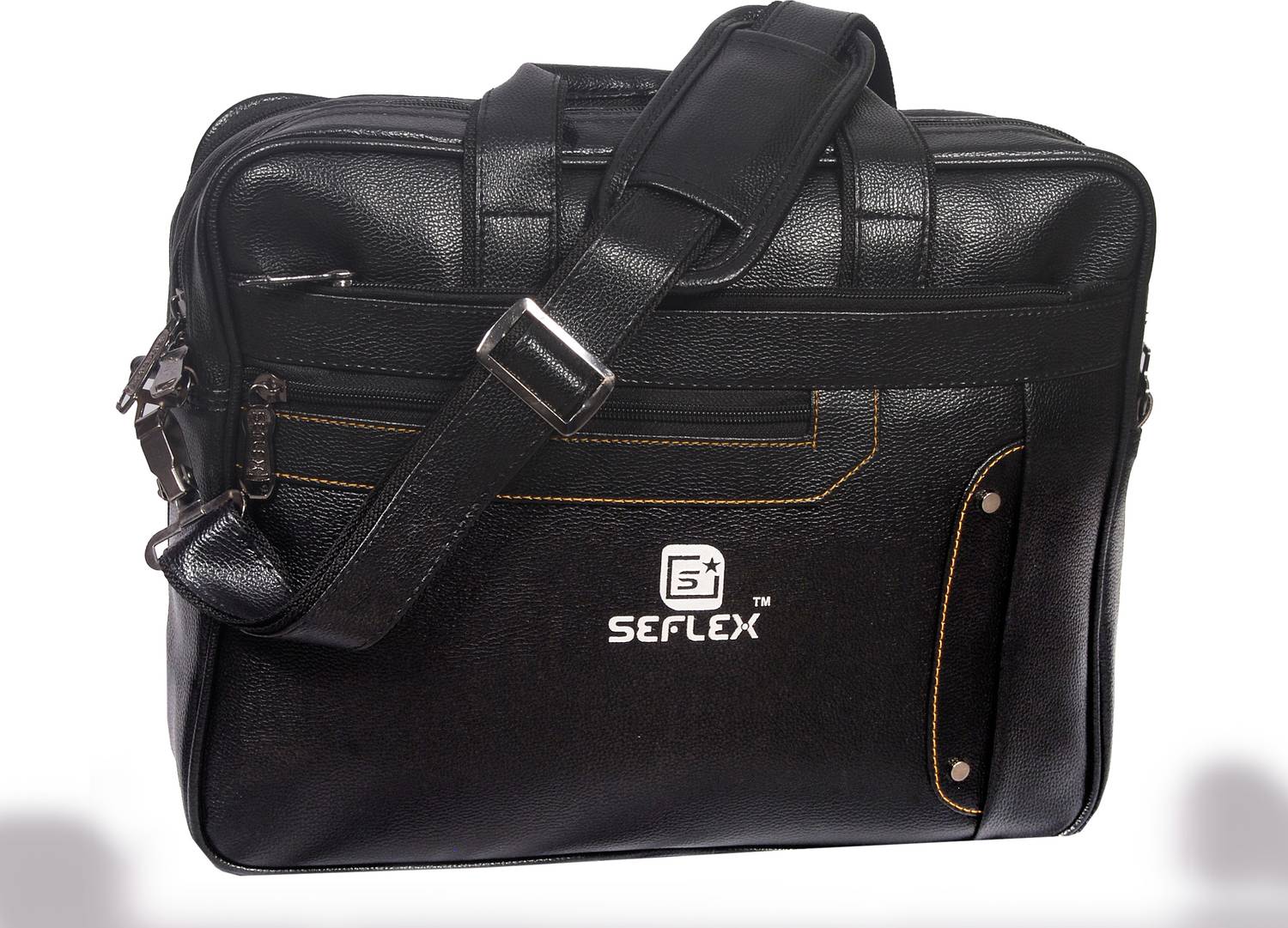 self service  (F) NO.42 シュリンク包装未開封　貴重 Buy Seflex Men & Women Black Handbag Black Online @ Best Price in