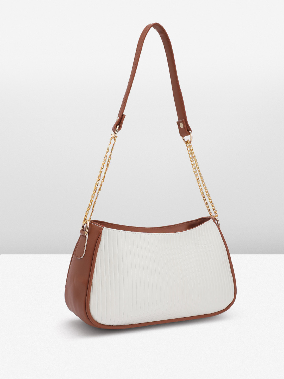 Image of Mast & Harbour Women White, Tan Shoulder Bag