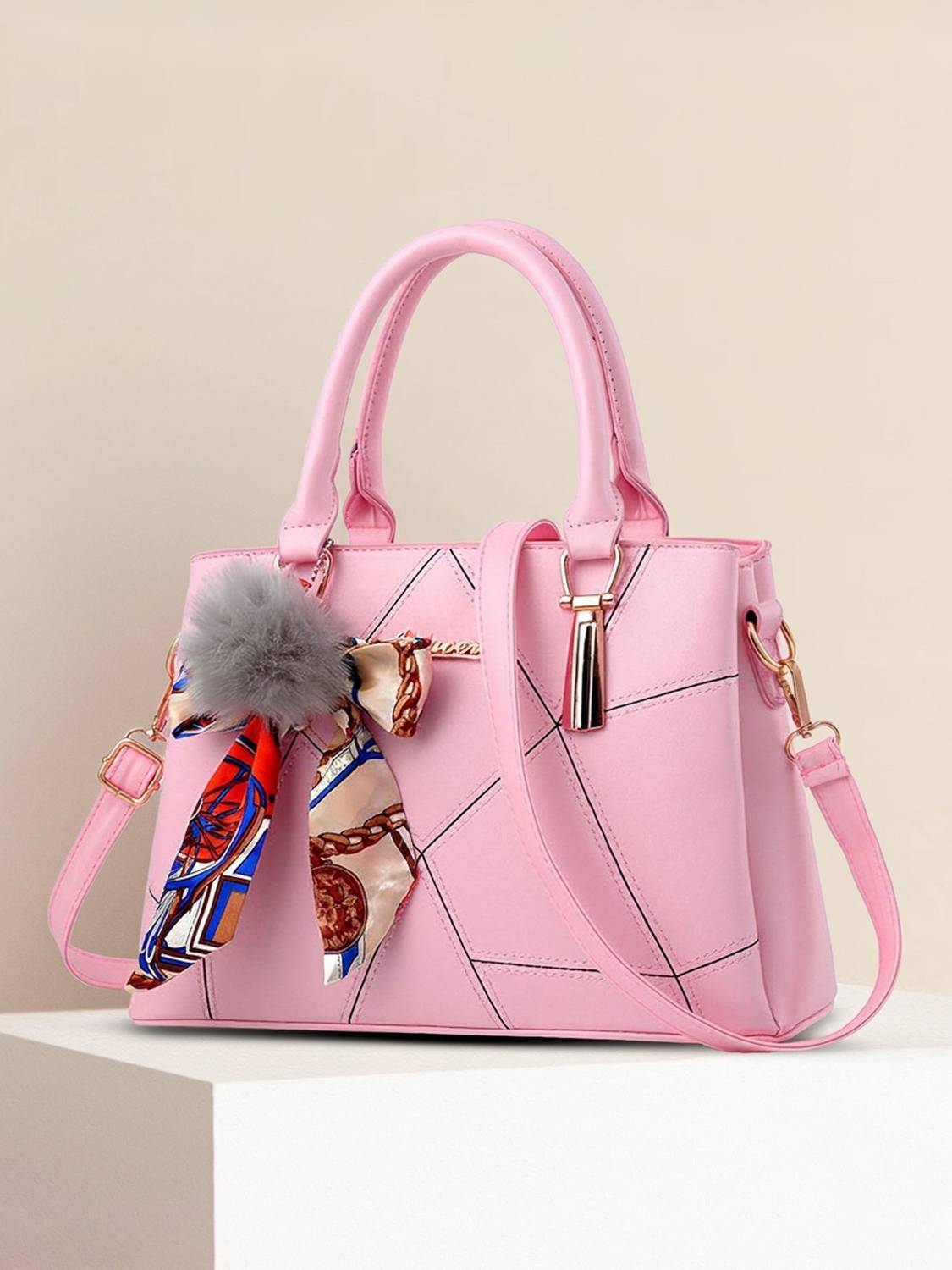Buy Zsmart Women Pink Hand-held Bag Pink Online @ Best Price in