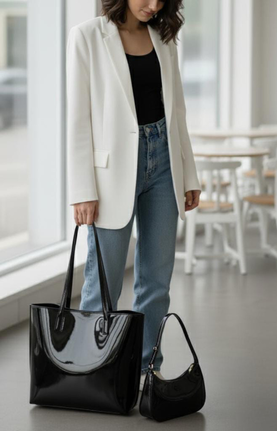 Image of LIZIQI Women Black Shoulder Bag