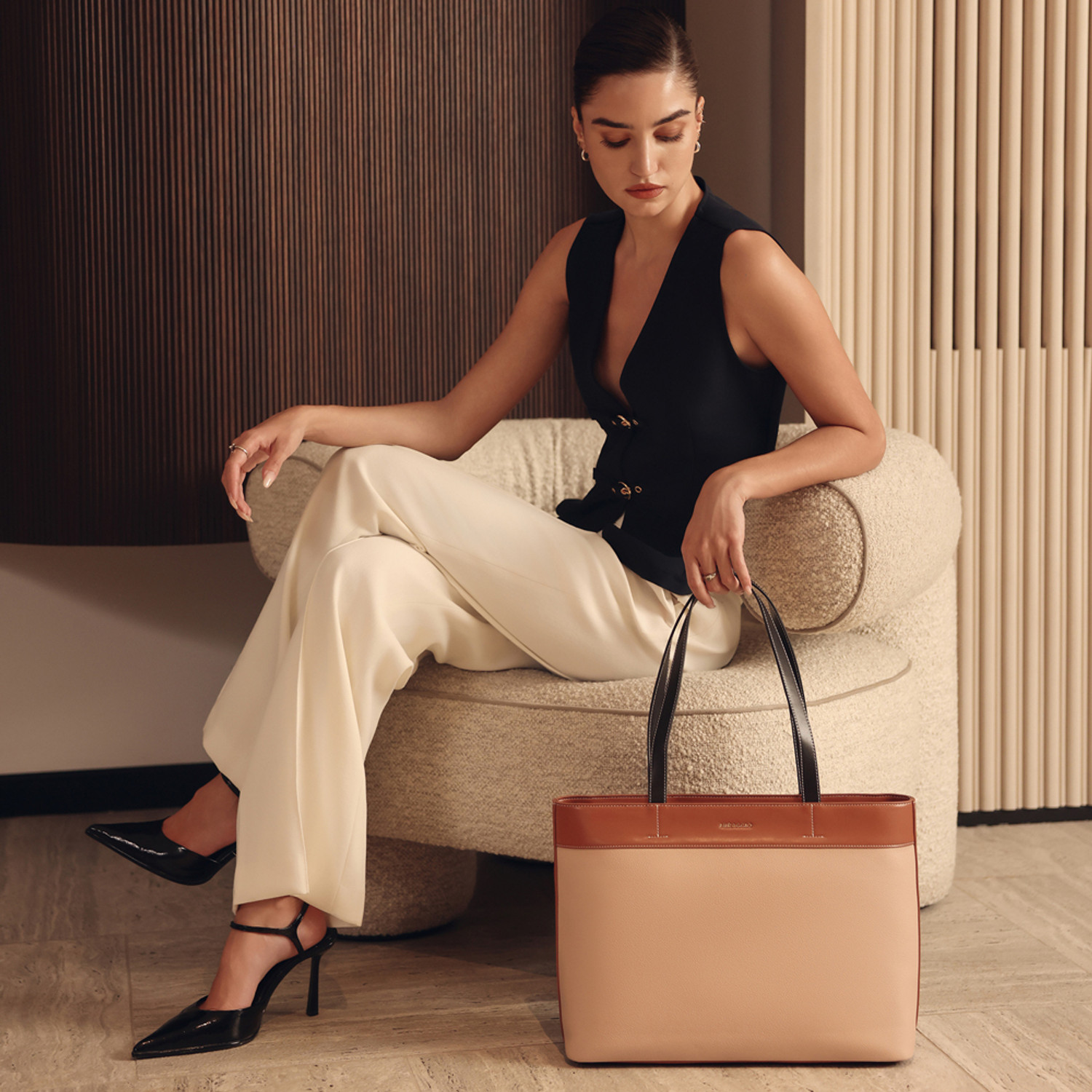 Image of Miraggio Women Khaki Tote