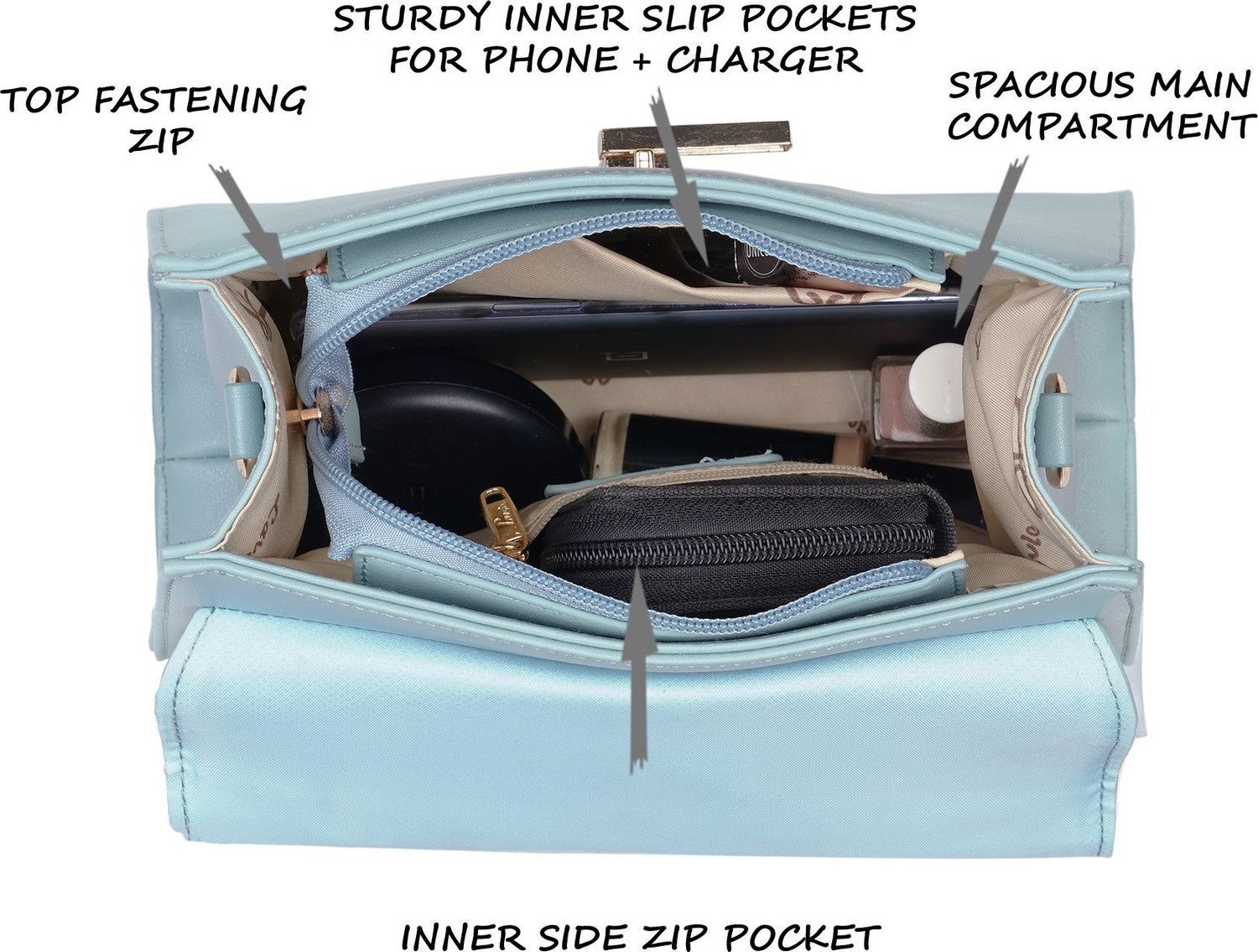 Image of LAVIE Women Blue Satchel
