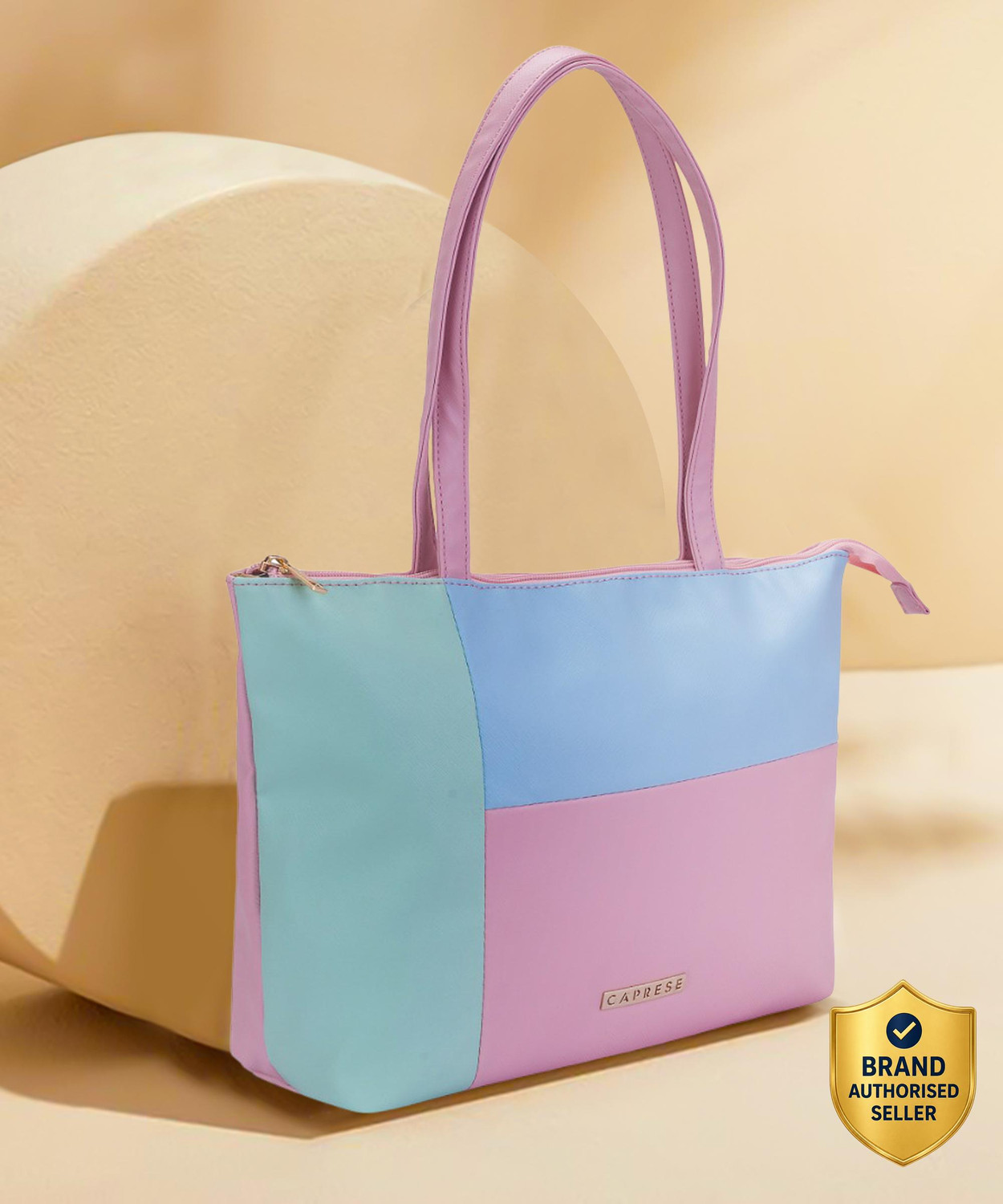 Image of Caprese Women Pink, Blue Tote - Extra Spacious