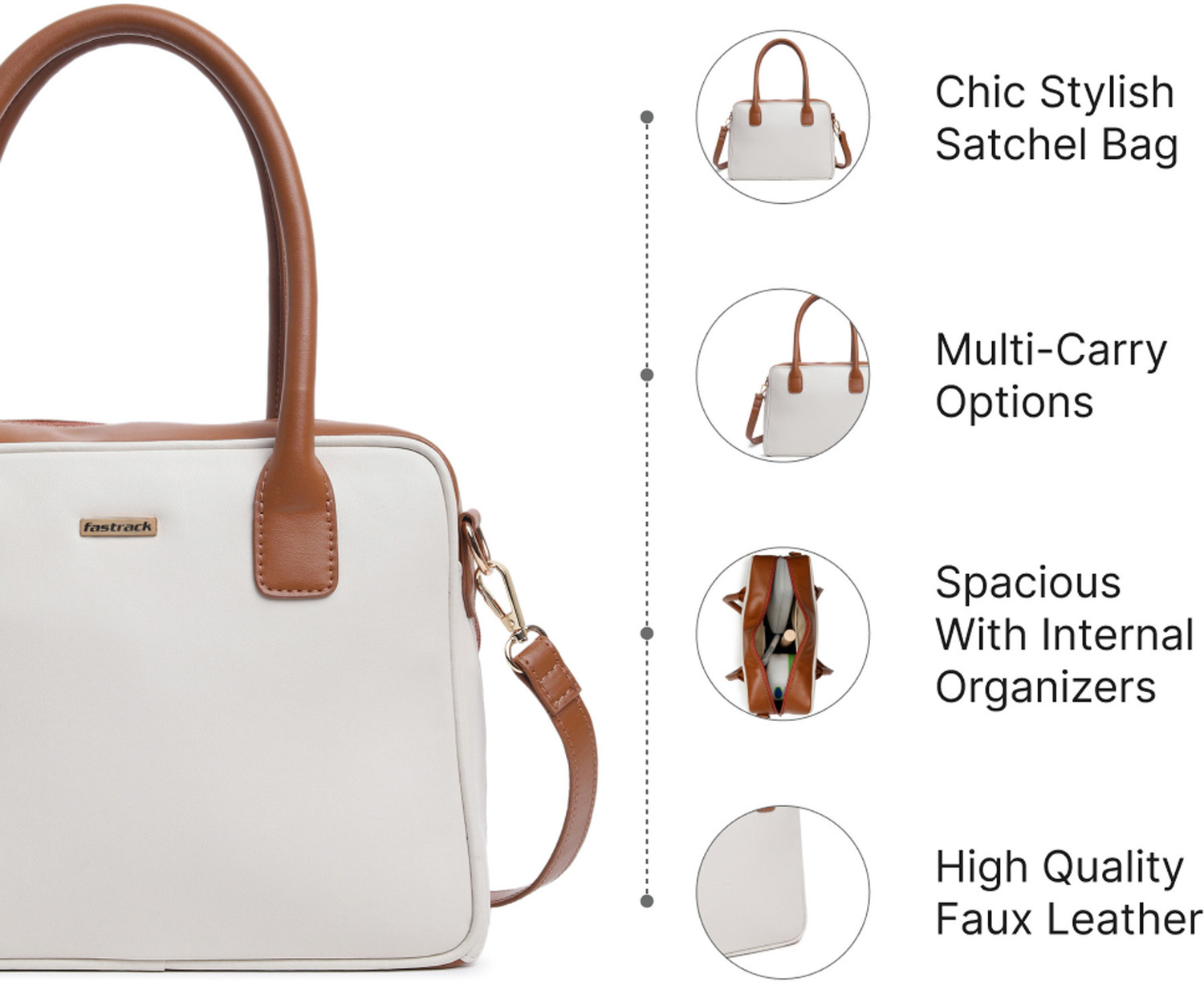 Image of Fastrack Women White Satchel