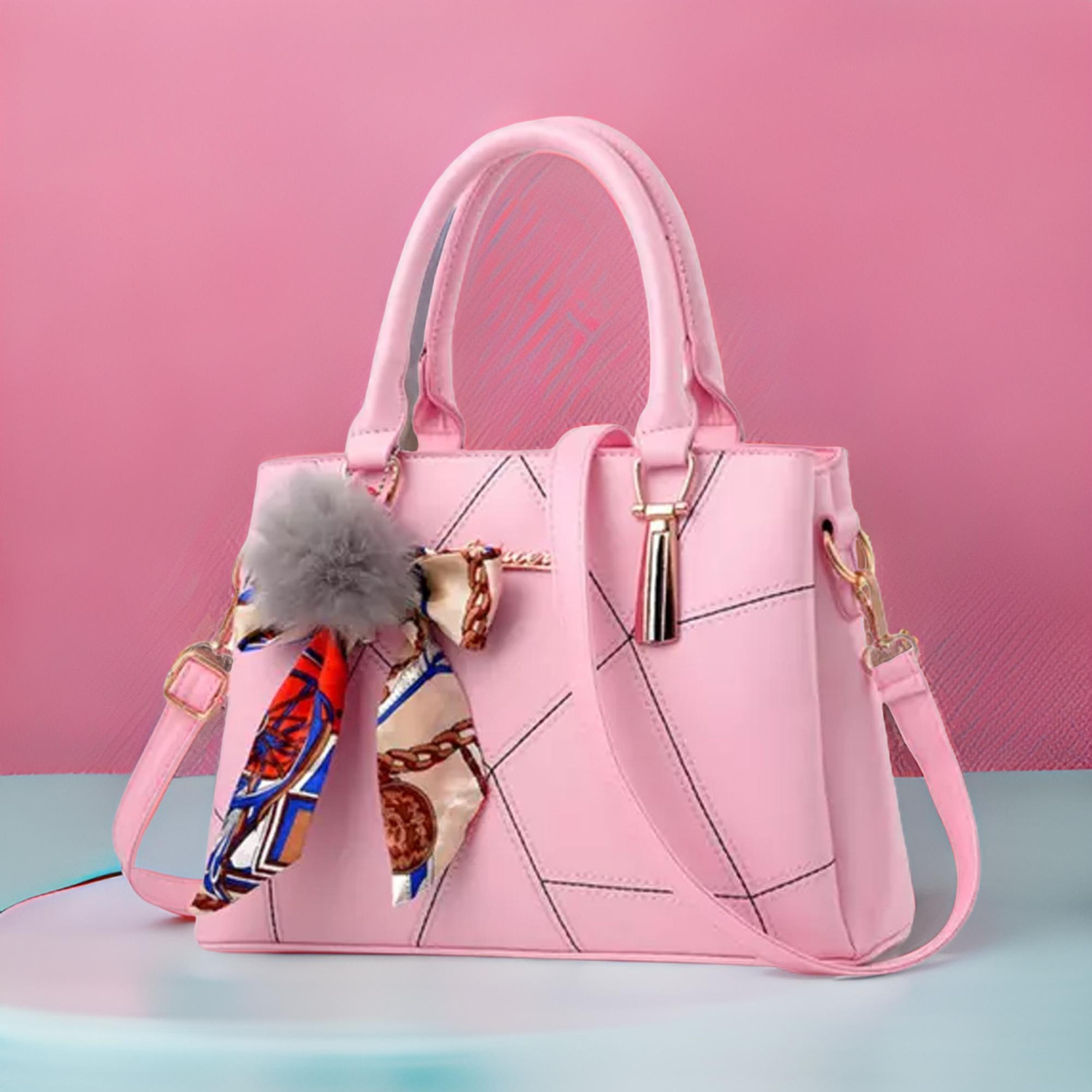 Image of khatushyam collection Women Pink Hand-held Bag