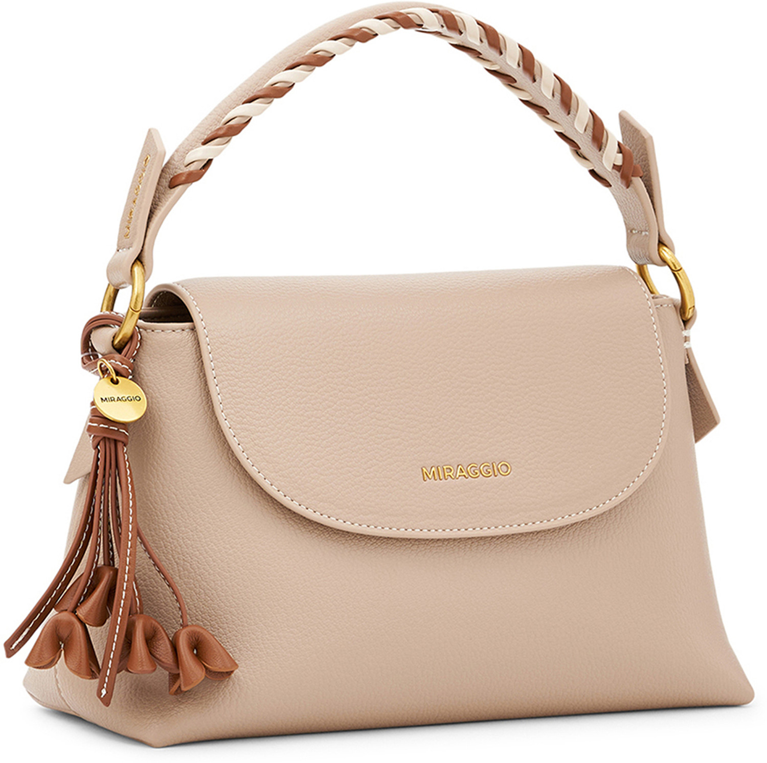 Image of Miraggio Women Tan Satchel