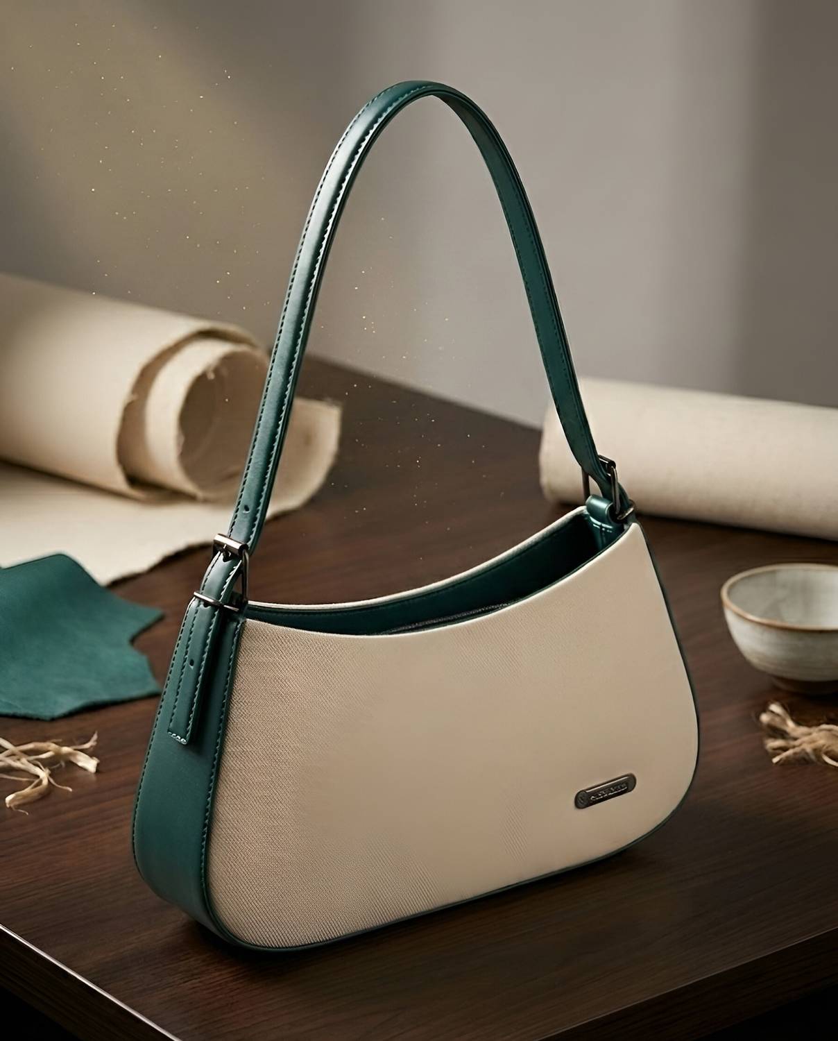 ALLENLEE Women Green Hand-held Bag