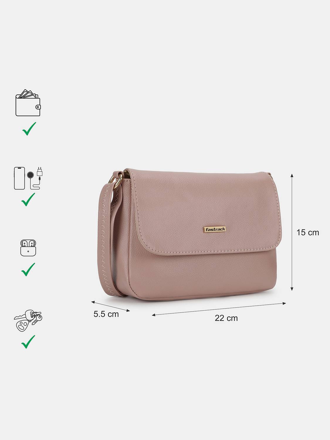 Women Pink Sling Bag - Image 5
