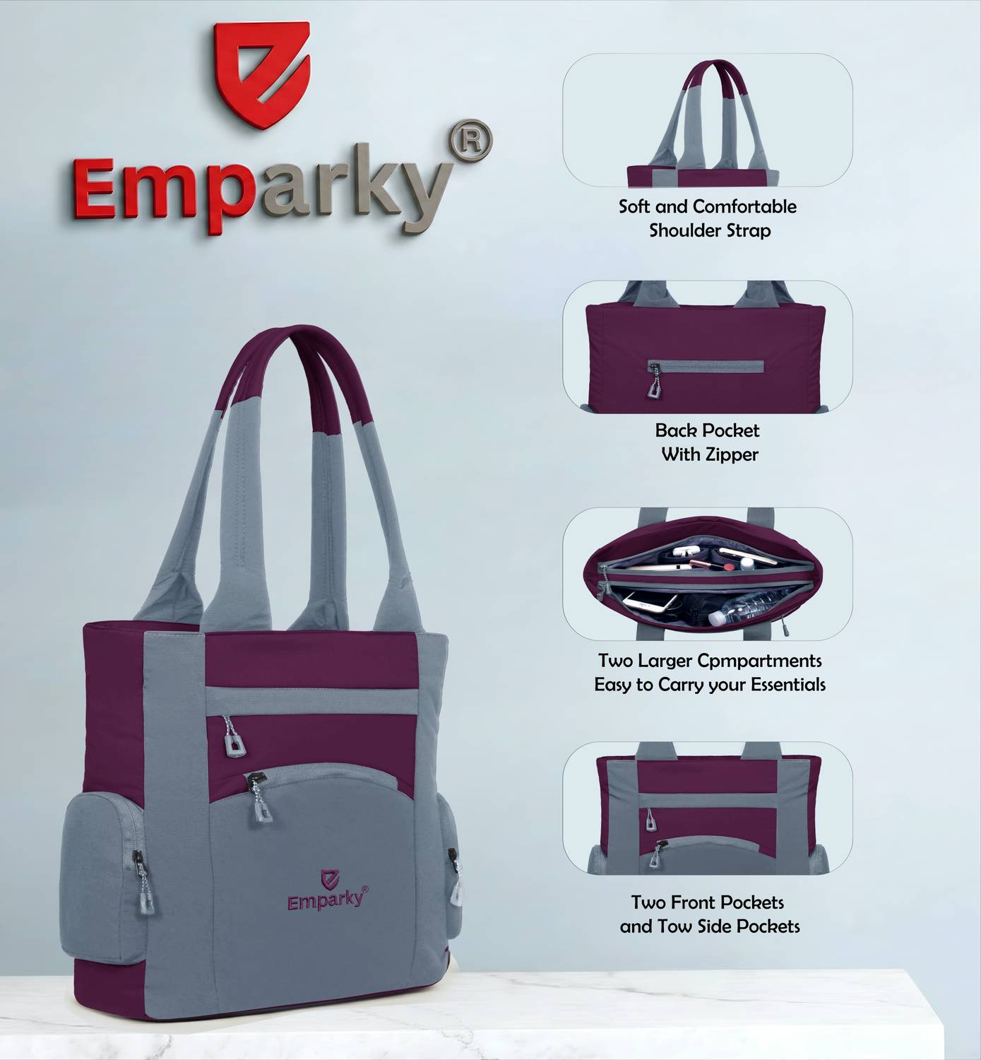 Emparky Women Purple Shoulder Bag - Image 4
