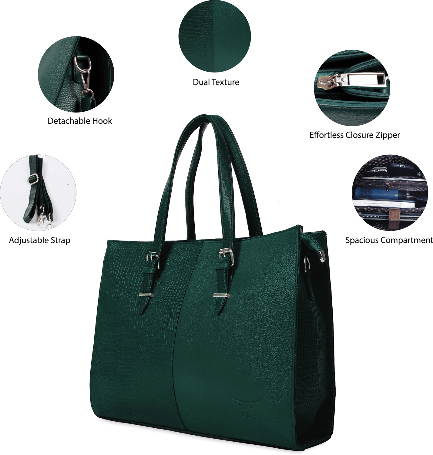 Image of E L Women Green Tote