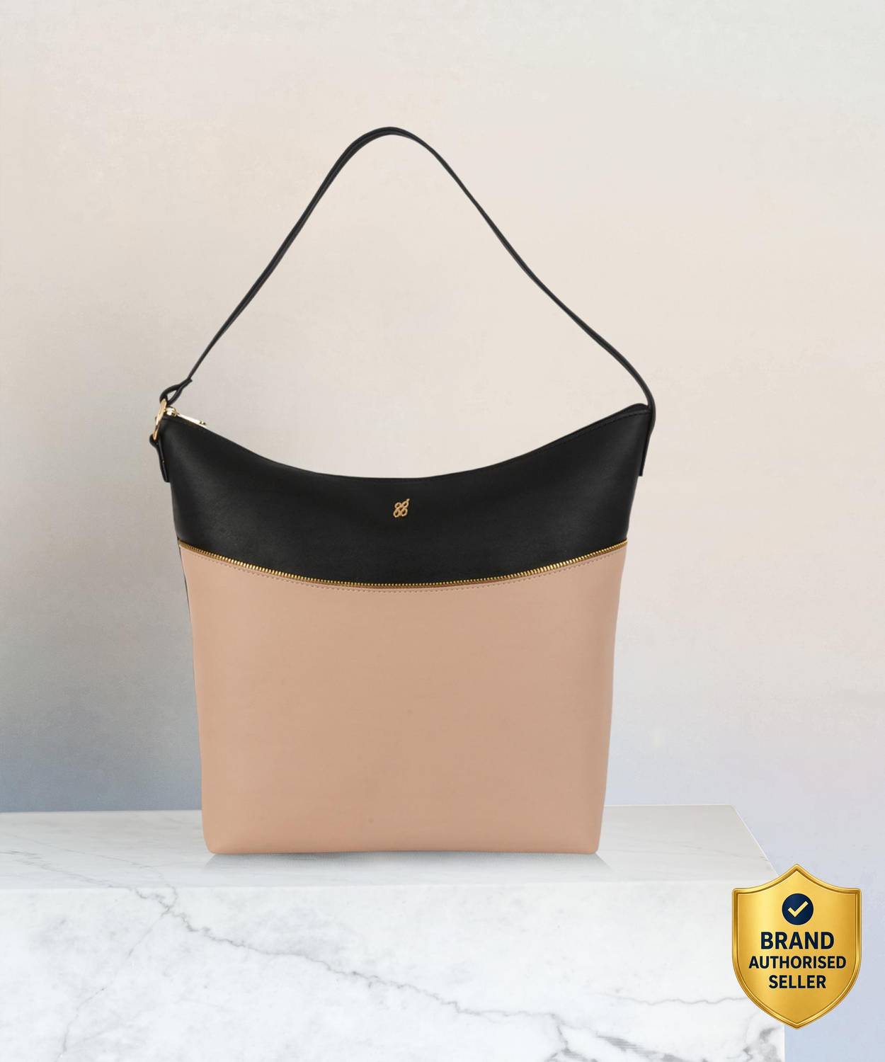 Baggit Women Beige, Black Hobo