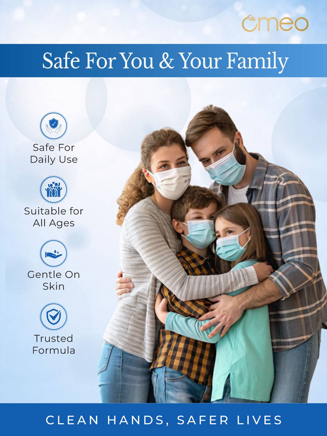 Omeo Instant Liquid Sanitizer 70% Alcohol 5 Pack - Image 4