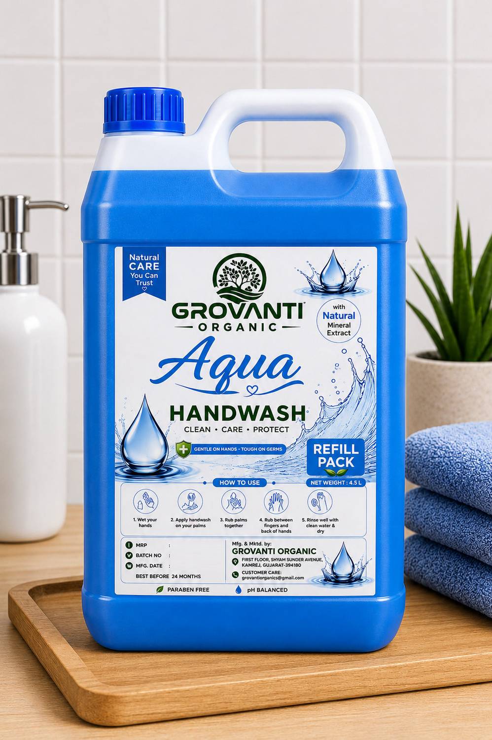 GROVANTI ORGANIC Handwash Liquid 5L - Image 1