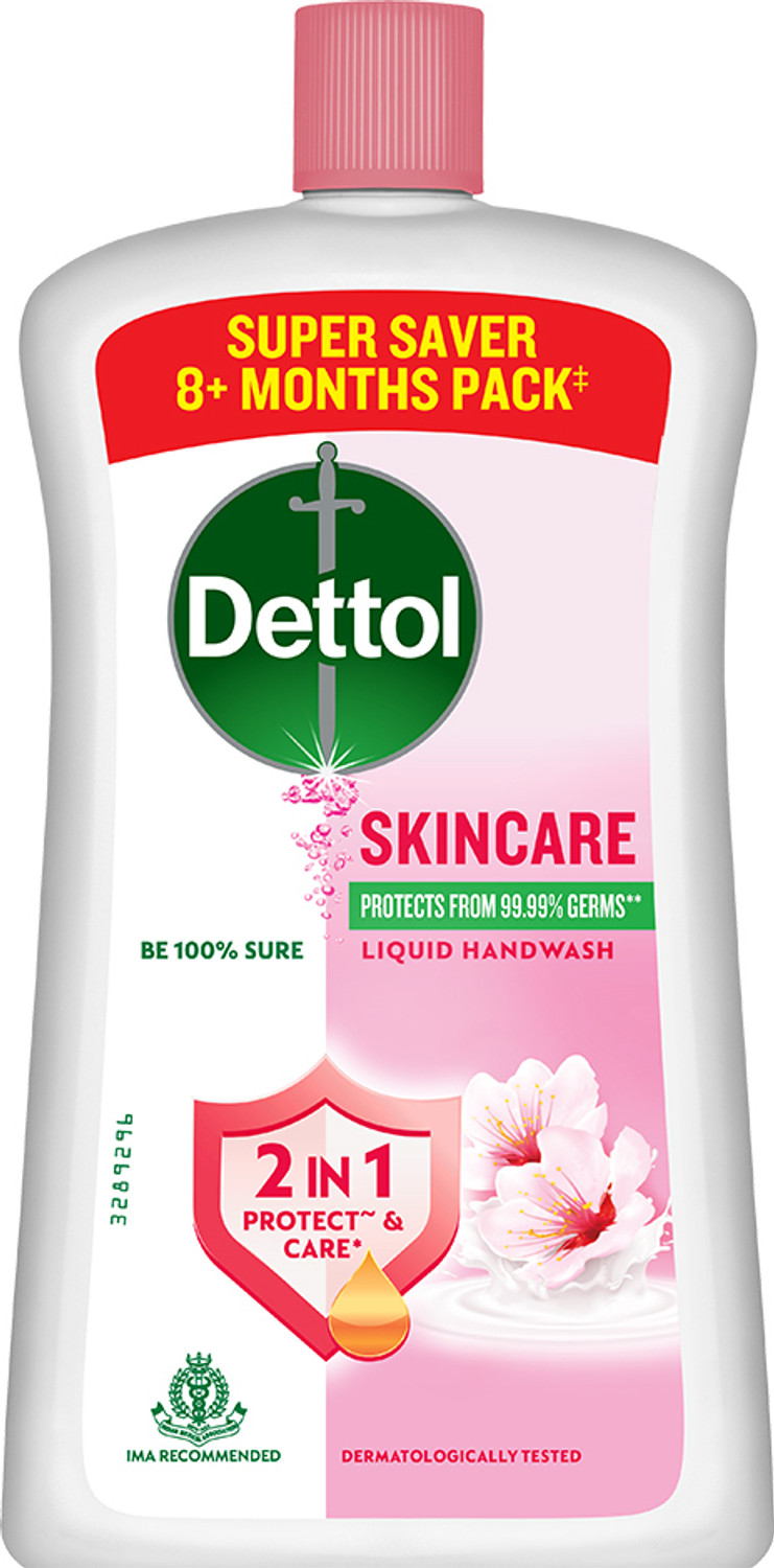 Image of Dettol Skincare , liquid for bottle, no powder, 10X Germ Protection, soap Hand Wash Bottle