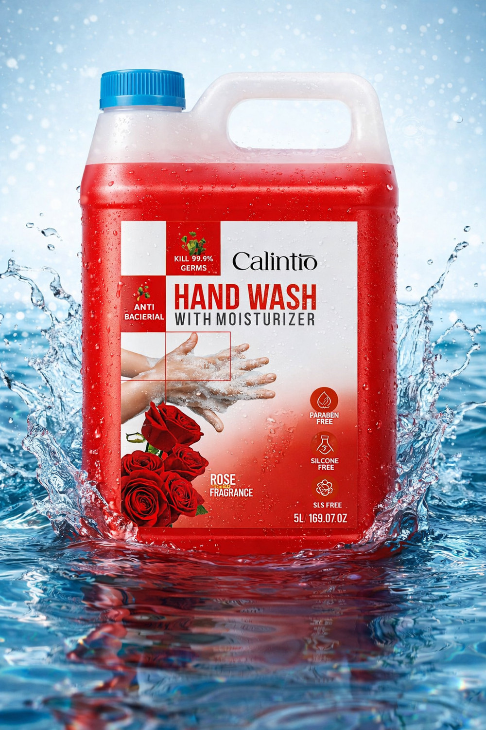 Image of Calintro RoseBloom Antibacterial Deep Moisture Hand Wash 5L Hand Wash Can