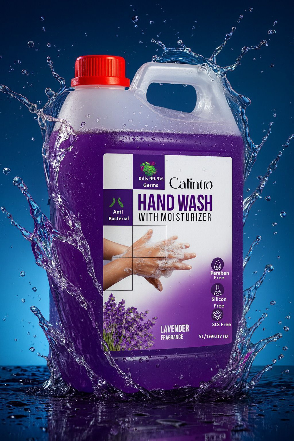 Image of Calintro Lavender Shield MaxClean Deep Hydration Hand Wash 5L Hand Wash Can