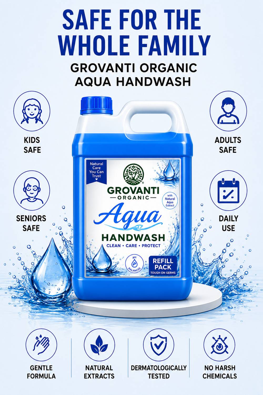 GROVANTI ORGANIC Handwash Liquid 5L - Image 4
