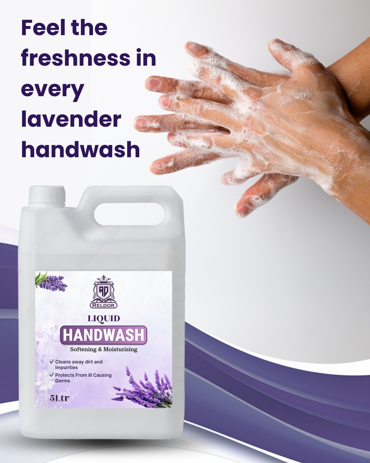 Image of RELDOR Gentle Lavender Touch of Lotion Foaming Hand Wash Hand Wash Can