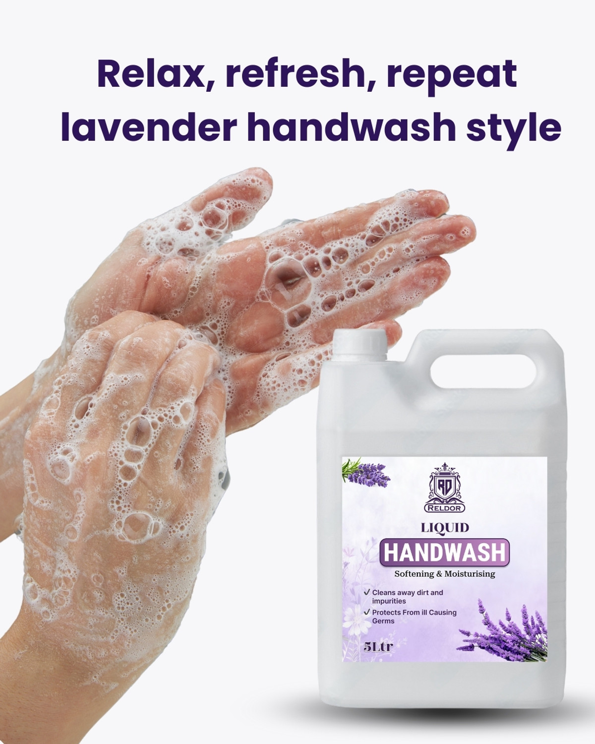 Image of RELDOR Gentle Lavender Touch of Lotion Foaming Hand Wash Hand Wash Can