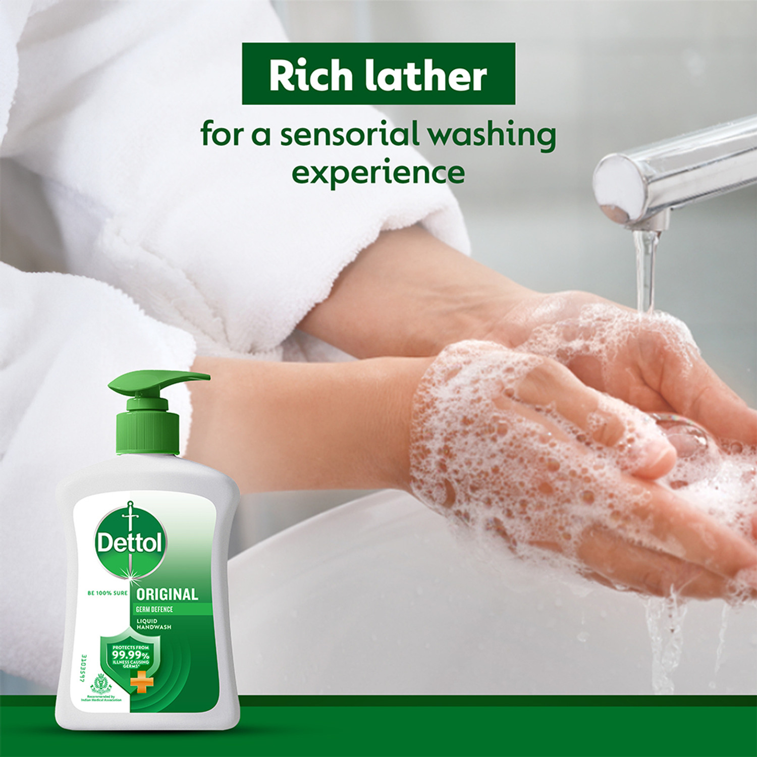 Image of Dettol Original , liquid for bottle, no powder, 10X Germ Protection, soap Hand Wash Bottle