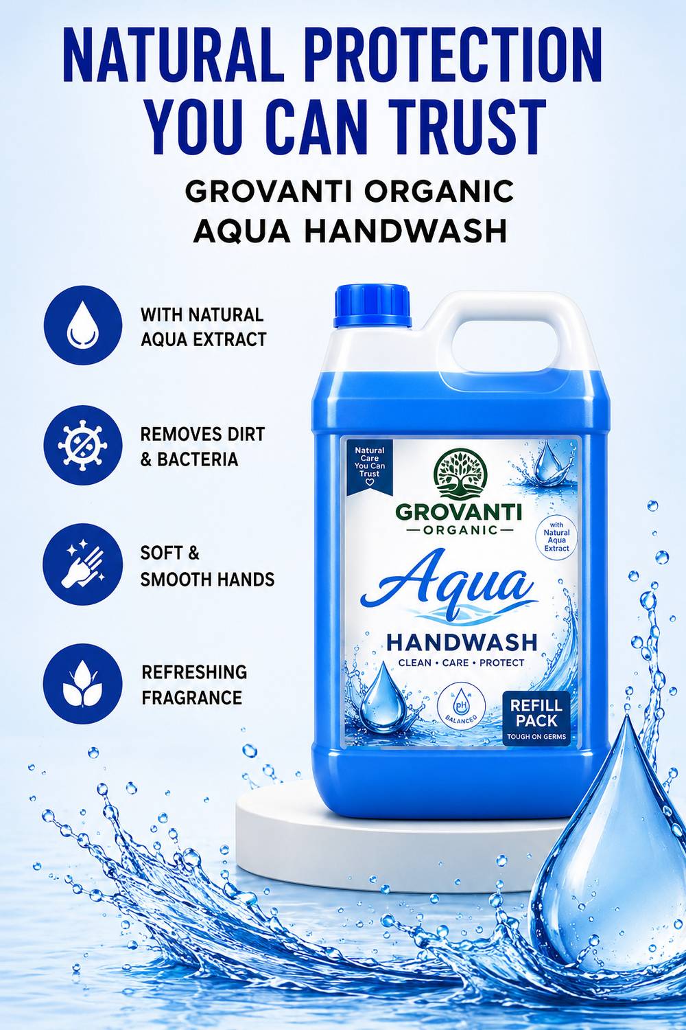 GROVANTI ORGANIC Handwash Liquid 5L - Image 2