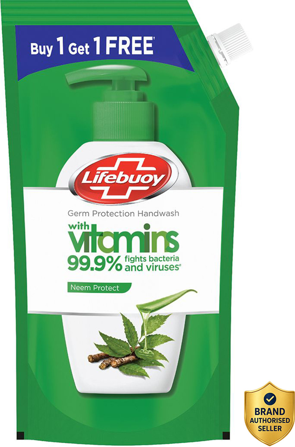 Image of LIFEBUOY Nature Germ Protection Green Tea Liquid Handwash Refill Hand Wash Pouch