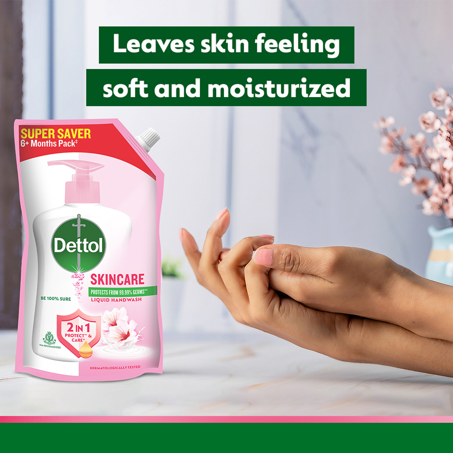 Image of Dettol Liquid Handwash Refill Pouch - Skincare Moisturizing Hand Wash Pouch