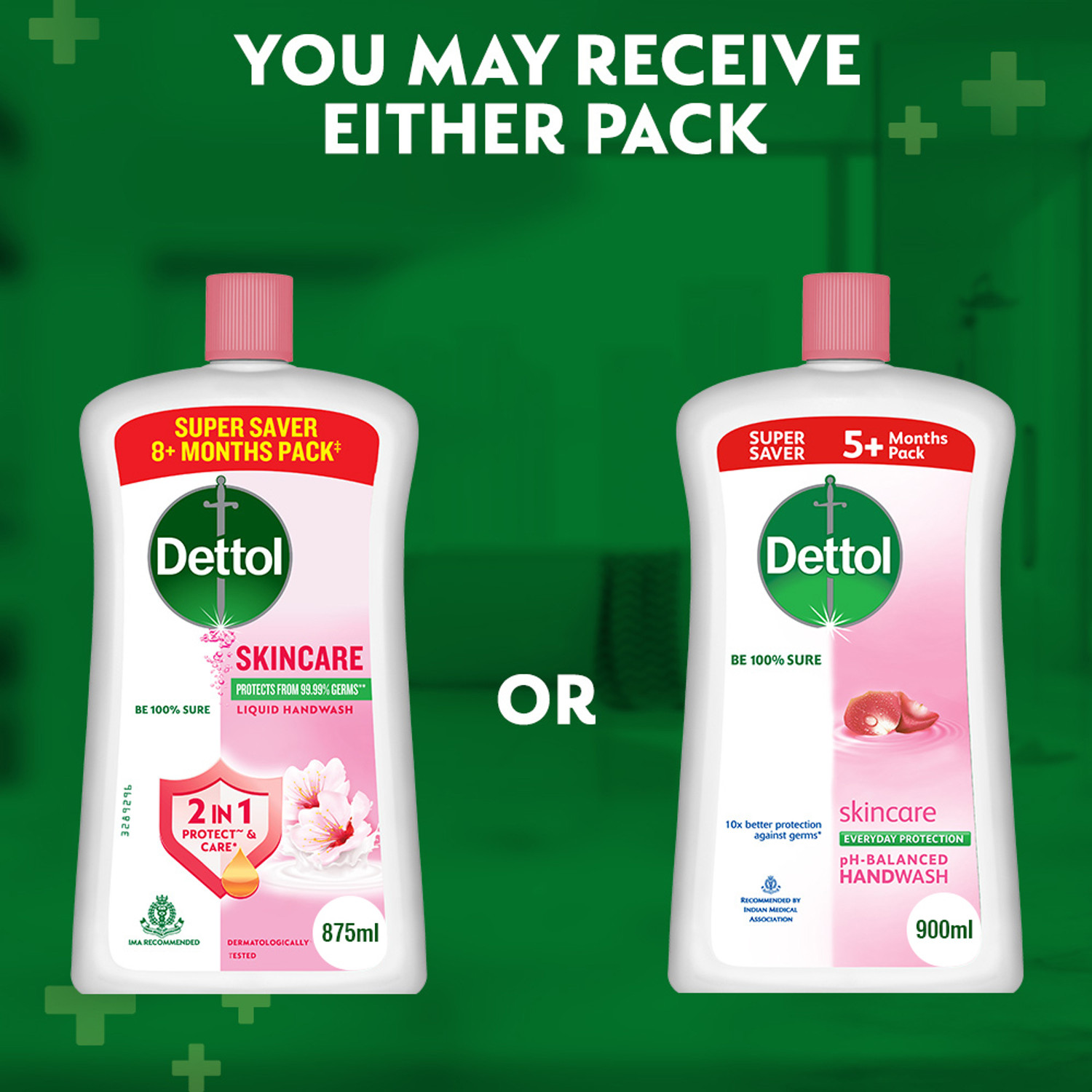 Image of Dettol Skincare , liquid for bottle, no powder, 10X Germ Protection, soap Hand Wash Bottle