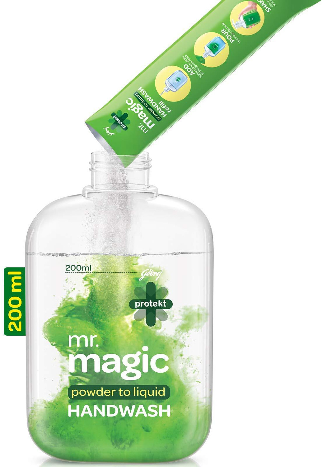 Image of Godrej Magic Read to Mix HANDWASH | 10 Refills | Per Refill Makes 200ml Hand Wash Pouch