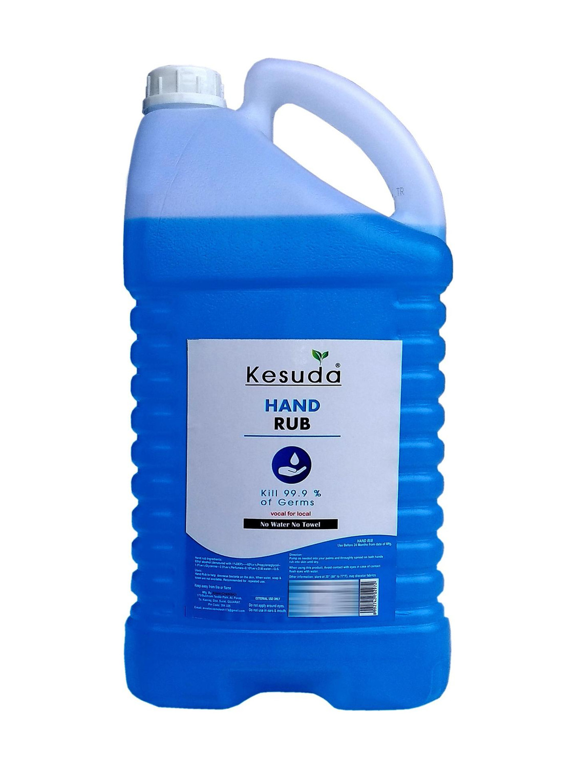 Image of KESUDA 5 liter liquid sanitizer Hand Rub Can