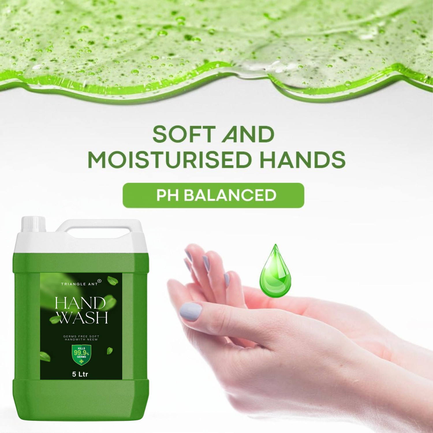 Image of Triangle Ant Liquid Refill - Power of Lemon Neem | Moisturizing Germ Protection Hand Wash Can