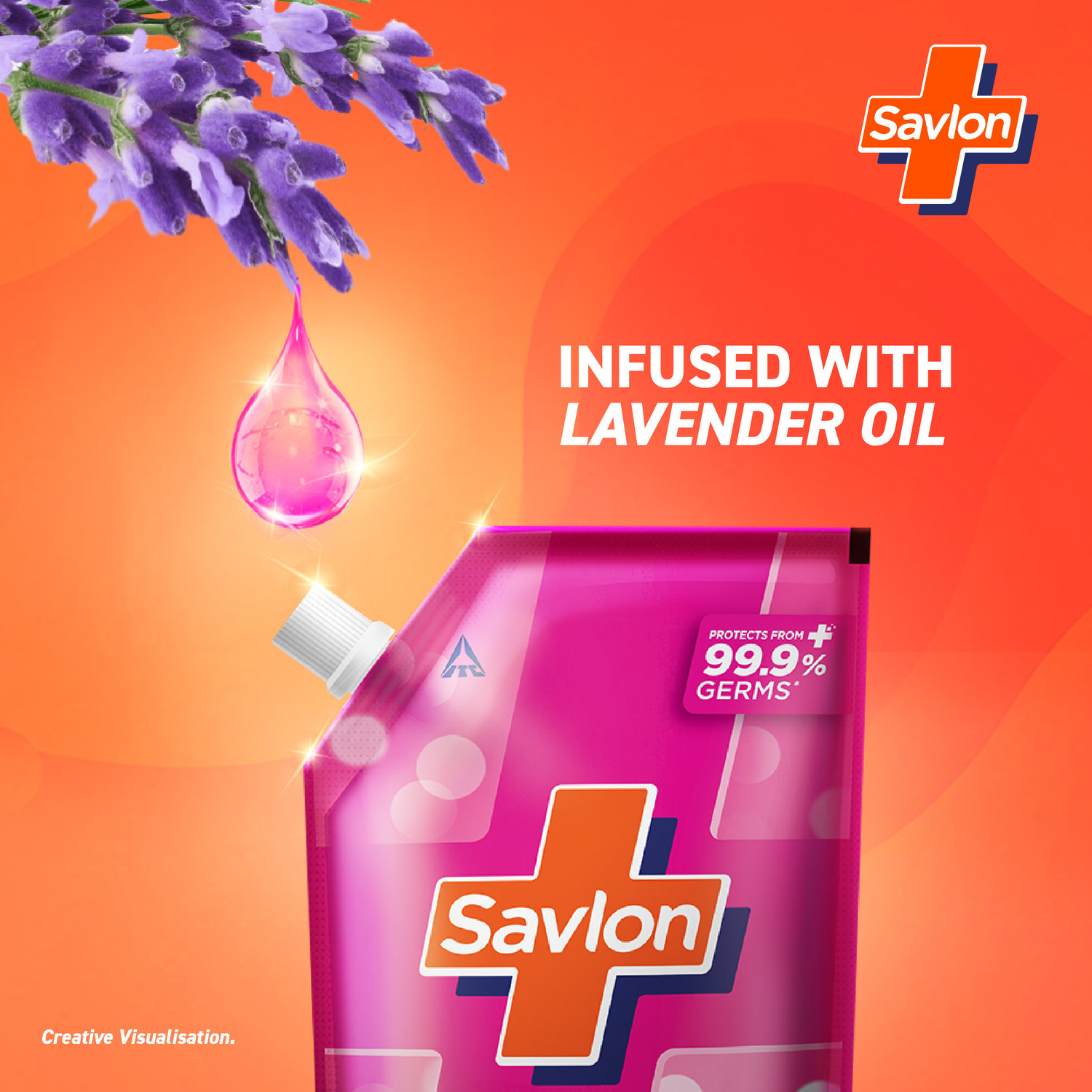 Image of Savlon Soft Protect Hand Wash with Lavender Oil , Skin Friendly pH,Refill Hand Wash Pouch