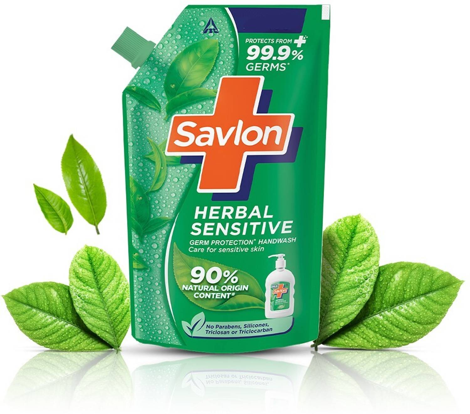 Savlon Herbal Sensitive Germ Protection Refill Pouch 90% Natura