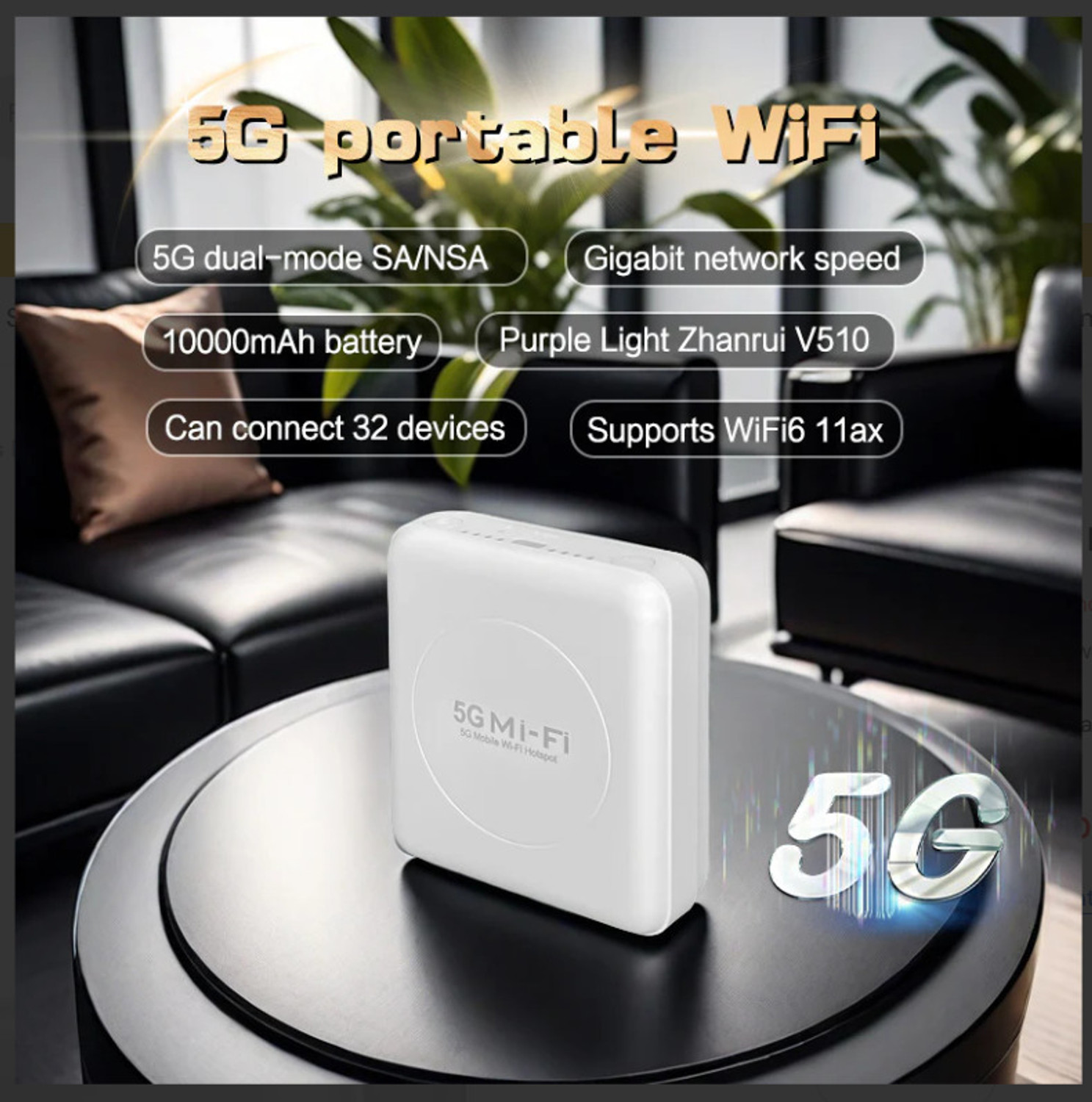 Image of CLEGO ALL SIM Support 5G WiFi Hotspot Dongle with 10000mAh Battery Connect 10 Devices Handheld Data Collector