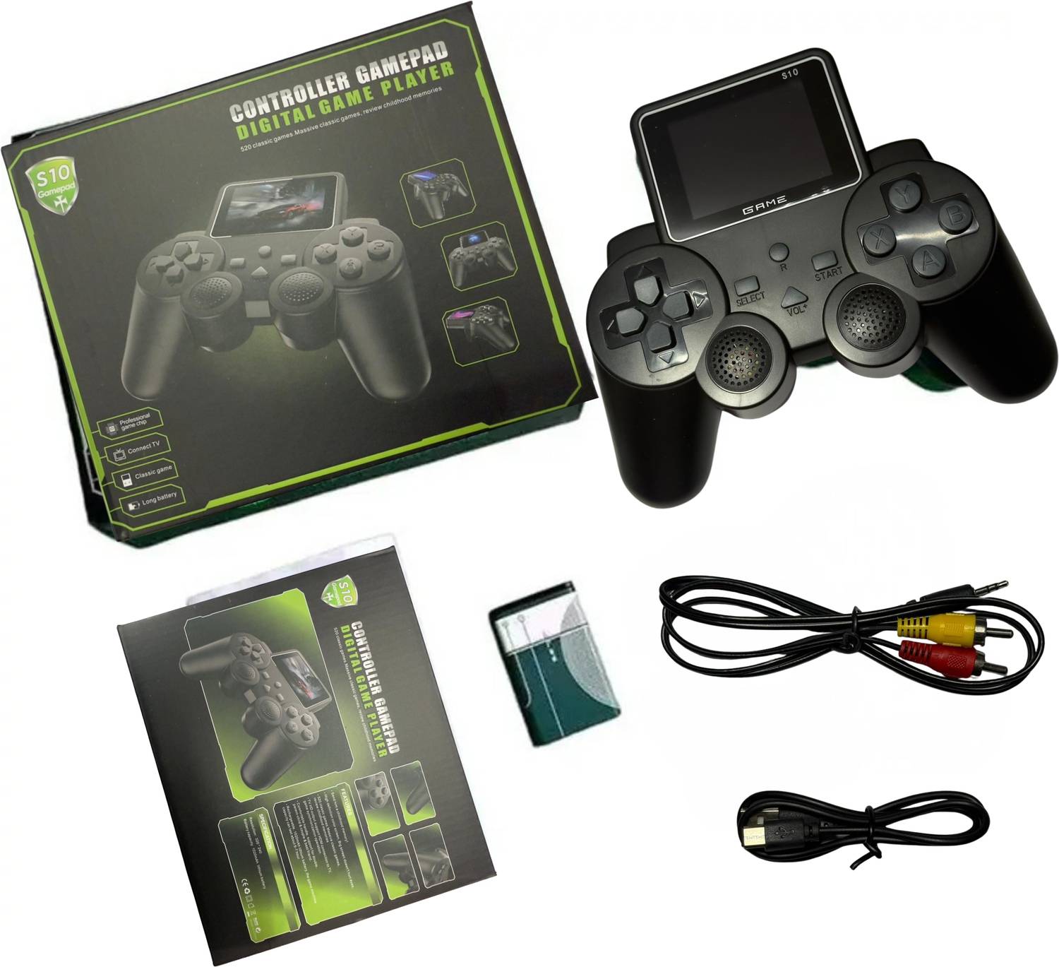 S10 handle game console 520 games connected to TV nostalgic retro handheld game Black Edition