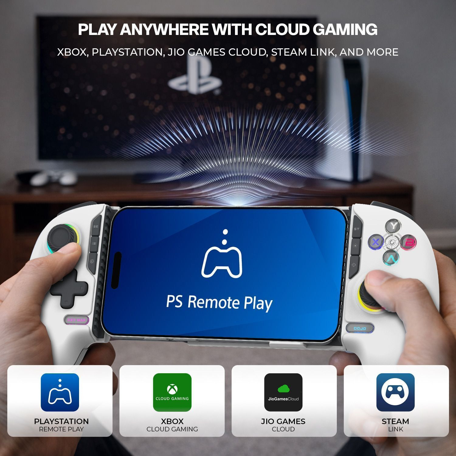 Image of EVOFOX Deck 2 Smartphone with Hall Effect Triggers & Joysticks, Key Mapping, RGB Handheld Gaming Console