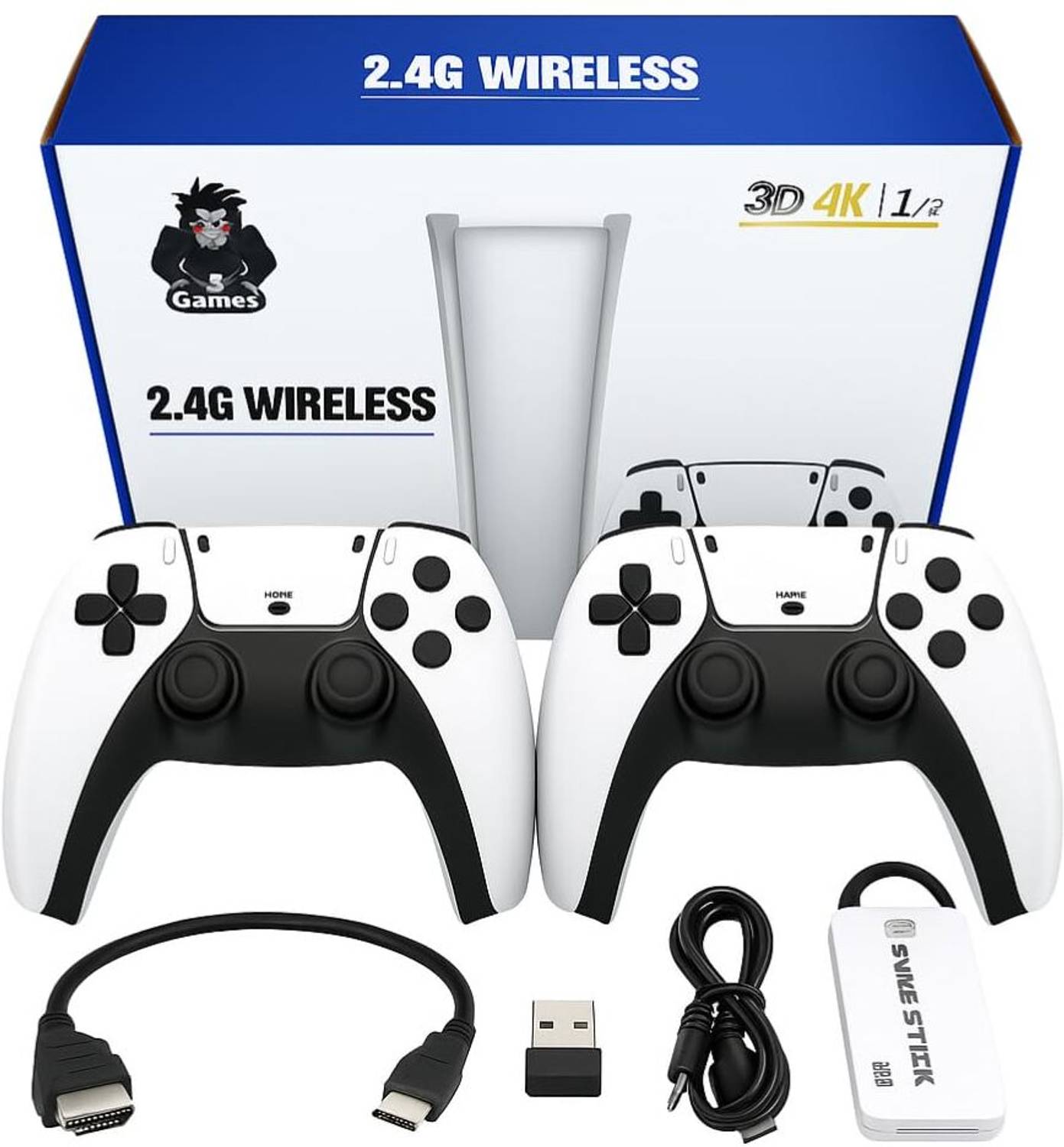 M15 Video Game Box 2.4Ghz Retro Game Stick, 4K HDMI, Wireless