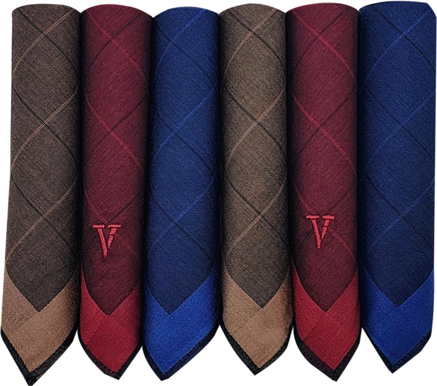 Image of VAN HEUSEN Mens Cotton Dark [ inchMulticolor inch] Handkerchief