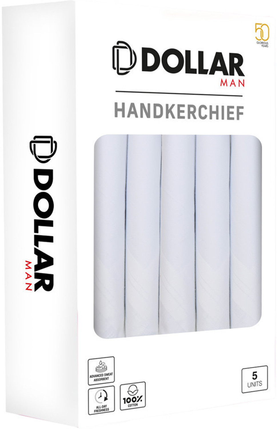 Image of Dollar Cotton Handkerchiefs for Men [ inchWhite inch] Handkerchief