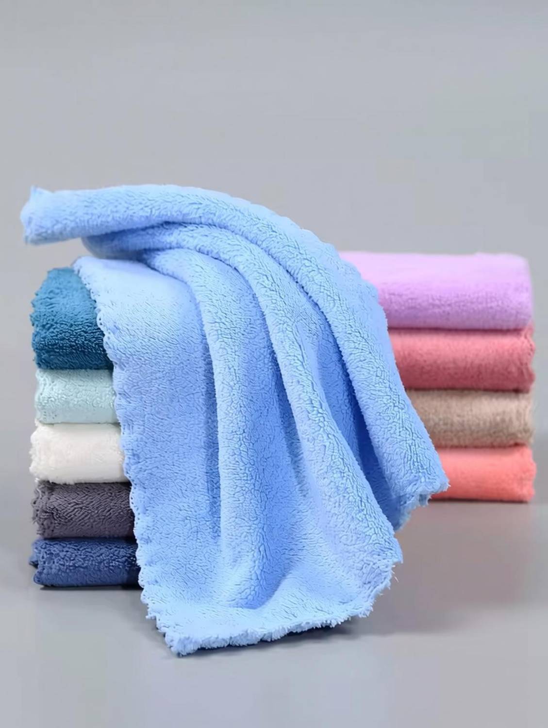 AKDC Microfiber Rumal - 400 GSM/Extra Soft for Women's, Kids - Set of 12 (25x25 cm) ["Multicolor"] Handkerchief